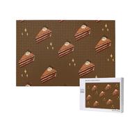 Phayah Rompecabezas de pastel de 1000 piezas de cuadrados de chocolate, rompecabezas de madera para familia, amigos, decoración del hogar, arte de pared, 29.5 x 19.7 pulgadas