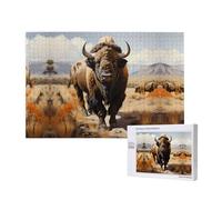 Phayah Rompecabezas de rebaño de bisonte norteamericano para adultos, 1000 piezas. Decoración del hogar, fiesta de cumpleaños para hombres y mujeres, 29.5 x 19.7 pulgadas