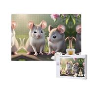 Phayah Rompecabezas único con diseño de ratón enamorado para decoración del hogar, 1000 piezas