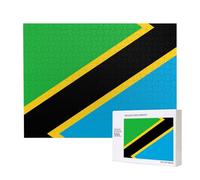 Phayah Rompecabezas único con patrón de bandera de Tanzania para decoración del hogar, 500 piezas