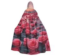 PHAYAH Roses By The Sea - Capa con capucha para adultos, para mujer, hombre, Halloween, fiesta, disfraces de cosplay