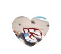 Phayah Sandals On The Beach - Ambientador de fragancia para colgar en el interior del coche, 4 unidades, aroma a lavanda, aroma de corazón, para colgar en la playa