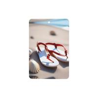Phayah Sandals On The Beach - Ambientador rectangular con aroma a lavanda para coche, para colgar en el interior del coche, 6 unidades