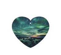 Phayah Sea Under The Aurora Borealis, aroma de lavanda, aroma de coche, forma de corazón, para colgar en tableta, fragancia para el interior del coche, ambientador de fragancia 4 unidades