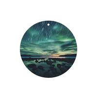 Phayah Sea Under The Aurora Borealis, aroma de lavanda, aroma de coche, forma redonda, para colgar, para el interior del coche, 6 unidades