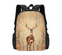 PHAYAH Sika Deer In The Jungle - Mochila casual para mujeres y hombres, mochila informal para adolescentes, niños y niñas, bolsa de libros para laptop de 16.5 pulgadas, viajes y negocios