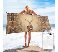 PHAYAH Sika Deer In The Jungle - Toalla de baño absorbente de fibra ultrafina, 27.5 x 55 pulgadas, toalla de baño rápida, suave, para natación, Tenugui