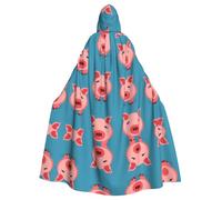 PHAYAH Sketch Of A Pig's Head - Poncho con capucha unisex para Navidad, cosplay, Halloween, fiesta de máscaras