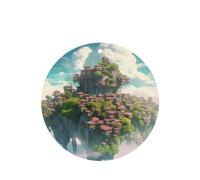 Phayah Sky Castle - Ambientador de fragancia para coche, aroma de lavanda, forma redonda, para colgar en el interior del coche, 4 unidades