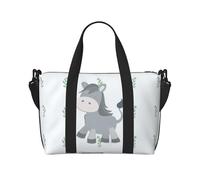 Phayah Smiling Donkey - Bolsa de viaje para fin de semana, gimnasio, para mujeres y niñas, resistente al agua, Negro -, Talla única