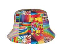 PHAYAH Sombrero de pescador colorido con impresión de rompecabezas para el sol, sombrero de pescador UV, ala ancha para pesca, senderismo, playa, color negro