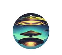 Phayah Spacecraft - Ambientador para coche, diseño de descenso, aroma a lavanda, tarjeta de forma redonda, para colgar, 4 unidades, para cajones de armario de automóviles