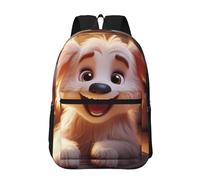 PHAYAH Spider In The Light - Mochila casual para laptop para hombres y mujeres, para niños y niñas, mochila ligera, Cachorro sonriente, Taille unique