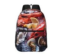 PHAYAH Spider In The Light - Mochila casual para laptop para hombres y mujeres, para niños y niñas, mochila ligera, Primer plano de mariscos, Taille unique