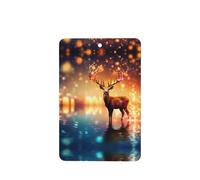Phayah Spirit Deer In The Starlight - Ambientador de coche con aroma a lavanda, tarjeta rectangular para colgar, tarjeta perfumada colgante, 4 piezas para coches, armario, zapatos