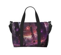 Phayah Strange Planet - Bolsa de viaje espacial para fin de semana, gimnasio, para mujeres y niñas, resistente al agua, Black, Talla única