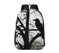 PHAYAH Strange Planet Space Pattern - Bolsa ligera para laptop de 17 pulgadas para niñas y mujeres, mochila informal para el regreso a la escuela, Cuervo en rama, Taille unique