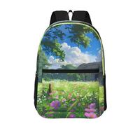 PHAYAH Strange Planet Space Pattern - Bolsa ligera para laptop de 17 pulgadas para niñas y mujeres, mochila informal para el regreso a la escuela, Chalet en el pastizal, Taille unique