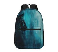 PHAYAH Strange Planet Space Pattern - Bolsa ligera para laptop de 17 pulgadas para niñas y mujeres, mochila informal para el regreso a la escuela, Gato con espada, Taille unique