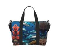 Phayah Submarine Shark Coral - Bolsa de viaje para equipaje de mano, plegable, unisex, para viajes en avión