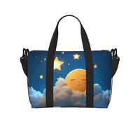 Phayah Sun Little Star - Bolsa de viaje para fin de semana, gimnasio, para mujeres y niñas, resistente al agua, Black, Talla única