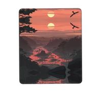 Phayah Sunrise in The Valley - Alfombrilla de mouse inalámbrica portátil, base de goma antideslizante, superficie lisa para oficina y viajes, 7 x 8.6 pulgadas