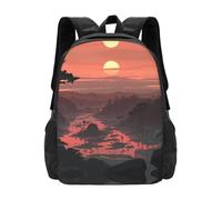 PHAYAH Sunrise In The Valley - Bolsa ligera para laptop de 16.5 pulgadas para niñas y mujeres, mochila informal para el regreso a la escuela