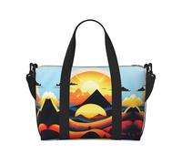 Phayah Sunrise Mountain - Bolsa de viaje para fin de semana, gimnasio, para mujeres y niñas, resistente al agua, color negro, talla única, Negro, One Size