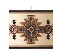 Phayah Tapete de secado con patrón de pintura nativa americana para encimera de cocina, 16 x 18 pulgadas, tapete de secado de microfibra, accesorios de cocina, escurridor de platos