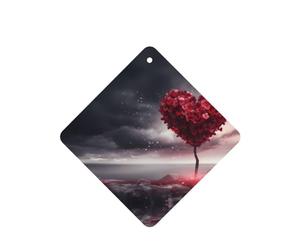 Phayah Tarjetas cuadradas de ambientadores para coche, 6 unidades, con patrón de árbol de amor, tarjetas aromáticas para colgar, aroma a lavanda que elimina el olor