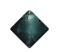 Phayah Tarjetas cuadradas de ambientadores para coche, 6 unidades, con patrón de bosque oscuro, tabletas de aromaterapia para colgar, aroma a lavanda