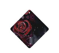 Phayah Tarjetas cuadradas de ambientadores para coche, 6 unidades, con patrón de rosas de rocío, tabletas de aromaterapia, tarjeta perfumada para colgar, aroma a lavanda que elimina el olor