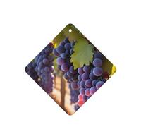 Phayah Tarjetas cuadradas de ambientadores para coche, 6 unidades, con patrón de uvas del desierto, tabletas de aromaterapia automáticas, tarjeta perfumada para colgar, aroma a lavanda
