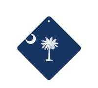 Phayah Tarjetas cuadradas de ambientadores para coche, 6 unidades, diseño de bandera de Carolina del Sur, tabletas de aromaterapia para colgar, tarjeta perfumada - aroma a lavanda