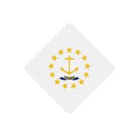 Phayah Tarjetas cuadradas de ambientadores para coche, 6 unidades, diseño de bandera del estado de Rhode Island, tabletas de aromaterapia automáticas, tarjeta perfumada para colgar, aroma a lavanda