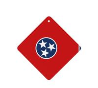 Phayah Tarjetas cuadradas de ambientadores para coche, 6 unidades, diseño de bandera del estado de Tennessee, tabletas de aromaterapia para colgar, tarjeta perfumada - aroma a lavanda