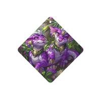 Phayah Tarjetas cuadradas de ambientadores para coche, 6 unidades, diseño de chinchilla morada, tabletas de aromaterapia, tarjeta perfumada para colgar, aroma a lavanda