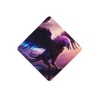 Phayah Tarjetas cuadradas de ambientadores para coche, 6 unidades, diseño de llamas moradas, con patrón de griffin automático, tarjeta perfumada para colgar, aroma a lavanda