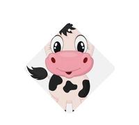 Phayah Tarjetas cuadradas de ambientadores para coche, 6 unidades, diseño de vaca de leche de caricatura, tabletas de aromaterapia, tarjeta perfumada para colgar, aroma a lavanda que elimina el olor