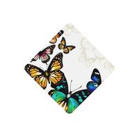 Phayah Tarjetas cuadradas de ambientadores para coche, 6 unidades, hermoso patrón de mariposa, tabletas de aromaterapia, tarjeta perfumada para colgar, aroma de lavanda que elimina el olor