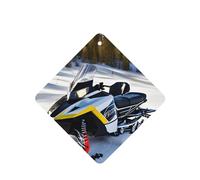 Phayah Tarjetas cuadradas de ambientadores para coche, 6 unidades, patrón avanzado de motos de nieve, tabletas de aromaterapia para colgar, tarjeta perfumada - aroma a lavanda