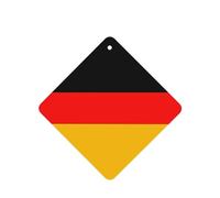 Phayah Tarjetas cuadradas para ambientadores de coche, 6 unidades, diseño de bandera de Alemania, tabletas de aromaterapia para colgar, tarjeta perfumada, aroma a lavanda