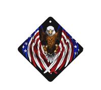 Phayah Tarjetas cuadradas para ambientadores de coche, 6 unidades, diseño patriótico de águila patriótica con diseño de águila patriótica, tarjeta perfumada para colgar, aroma a lavanda