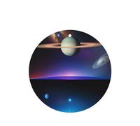 Phayah Tarjetas de ambientadores de coche de forma redonda, 6 unidades, con patrón cósmico de Saturno, tabletas de aromaterapia para colgar, tarjeta perfumada - aroma a lavanda