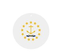 Phayah Tarjetas de ambientadores de coche de forma redonda, 6 unidades, diseño de bandera del estado de Rhode Island, tabletas de aromaterapia automáticas, tarjeta perfumada para colgar, aroma a