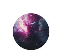 Phayah Tarjetas de ambientadores de coche de forma redonda, 6 unidades, diseño de fénix de llama morada, tabletas de aromaterapia automáticas, tarjeta perfumada para colgar, aroma a lavanda