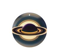 Phayah Tarjetas de ambientadores de coche de forma redonda, 6 unidades, hermoso patrón de Saturno, tabletas de aromaterapia para colgar, tarjeta perfumada - aroma a lavanda