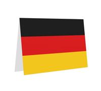 PHAYAH Tarjetas de felicitación en blanco con diseño de bandera alemana con sobres, 10 x 15 cm, tarjetas de agradecimiento para Navidad, vacaciones, cumpleaños, graduación, aniversario, color gris