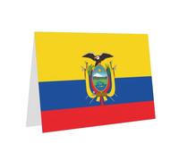 PHAYAH Tarjetas de felicitación en blanco con diseño de bandera de Ecuador con sobres, 10 x 15 cm, tarjetas de agradecimiento para Navidad, vacaciones, cumpleaños, graduación, aniversario, color verde