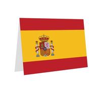 PHAYAH Tarjetas de felicitación en blanco con diseño de bandera española con sobres, 10 x 15 cm, tarjetas de agradecimiento para Navidad, vacaciones, cumpleaños, graduación, aniversario, color gris